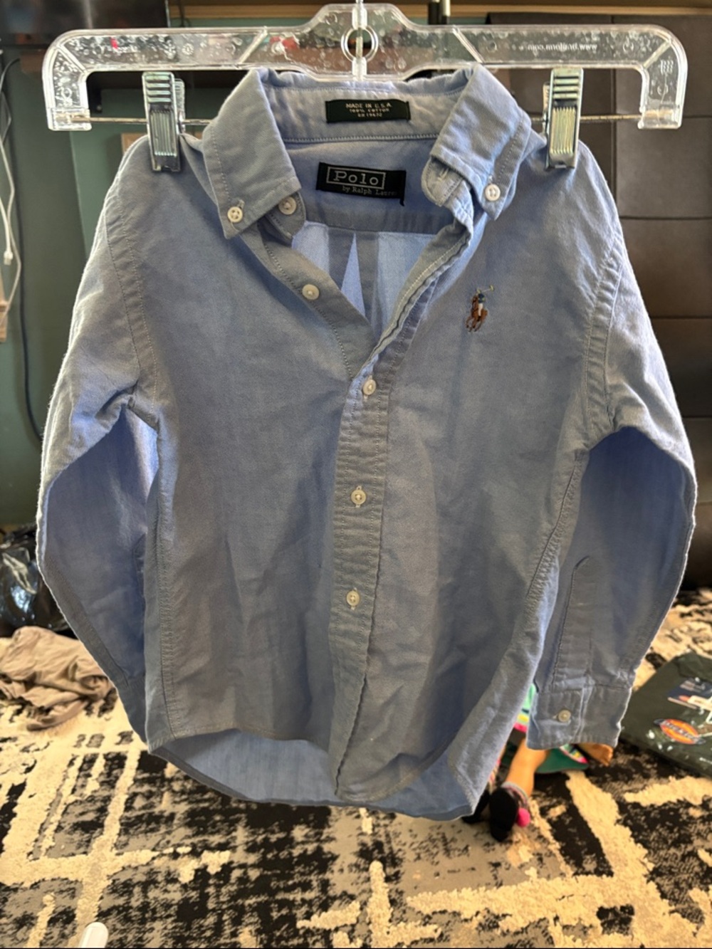 Polo by Ralph Lauren Button-Down Oxford Shirt in Light Blue